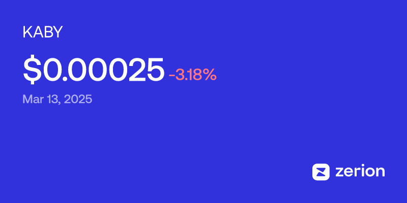 Kaby Arena Price Chart (KABY)